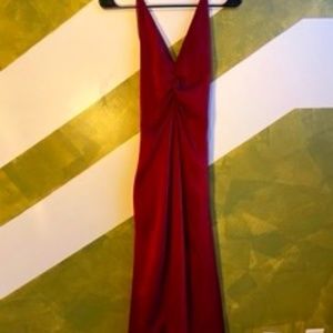 Vintage (40s?) Stunning Crimson Grown (W/ Bustle or Short Train)
